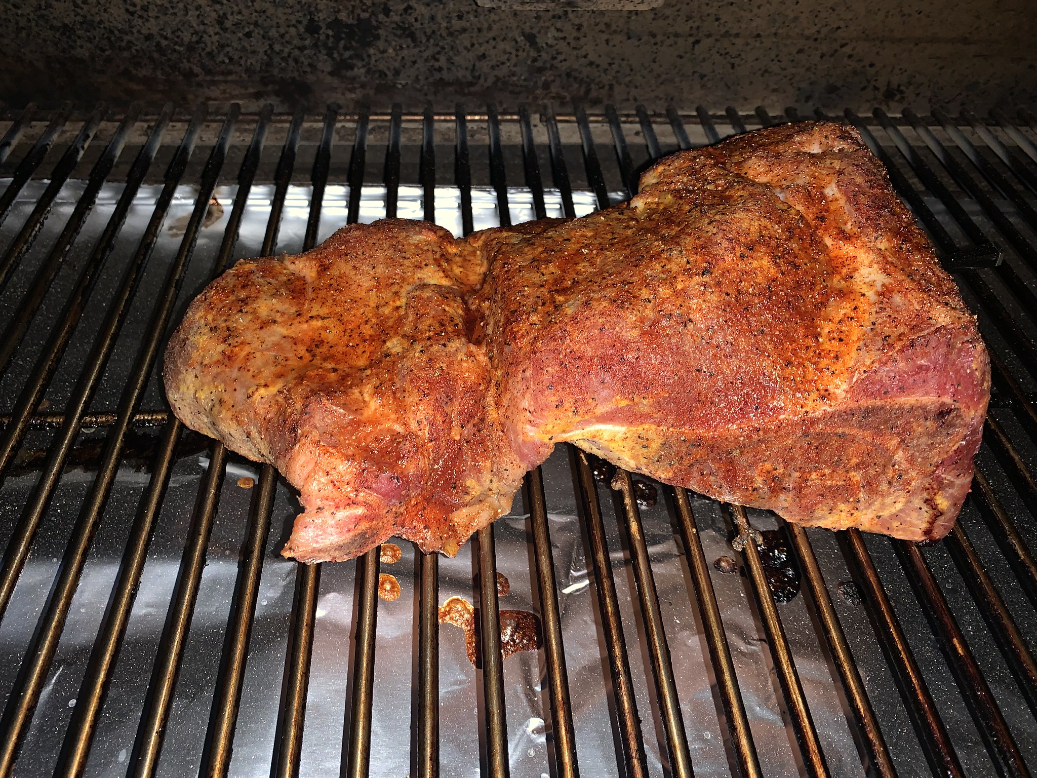 How long to smoke pork shoulder at 250 on the charcoal grill?